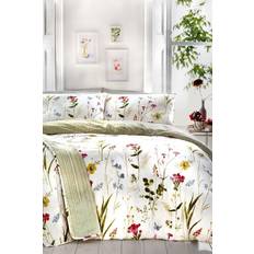 Dreams & Drapes Glade' Haind Painted Floral Print Duvet Cover Green, Multicolour