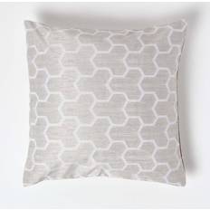 Homescapes Geometric Jacquard Cushion Cover Natural (45x45cm)