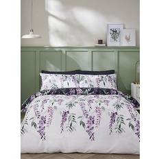 Catherine Lansfield Wisteria Duvet Cover White, Blue (230x220cm)