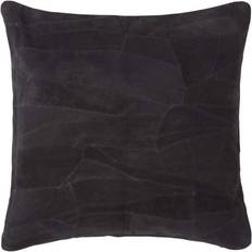 Leather Scatter Cushions Homescapes Real Leather Suede Cushion with Feather Filling Complete Decoration Pillows Black