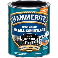 Malerfarbe Hammerite METALLSCHUTZLACK MATT Metallfarbe Schwarz 0.75L