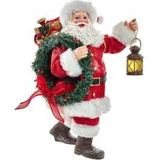 Decorations Kurt Adler S. FA0167 Santa with Wreath Decoration