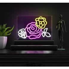 Interior Details Jonathan Y Crowd Of Roses 15 Contemporary Glam Acrylic Box Wall Decor