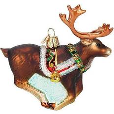 Old World Christmas Reindeer Blown Christmas Tree Ornament