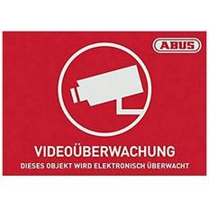 ABUS Einbruchschutz + Alarmanlage, Warnaufkleber Videoüberwachung