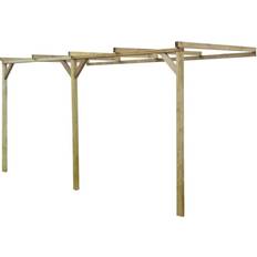 Pavillons et Accessoires vidaXL Pergola À Appentis 2 x 4 x 2,2 m - Marron