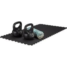 Blanco Colchonetas de Ejercicio & Alfombras de Gimnasio Relaxdays Suelo Goma eva Amortiguador para Aparatos de Gimnasio, Espuma eva, 1 x 30 x 30 cm, 24 Piezas