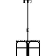 Tablas de planchar Garderobenbank H1650xB2000xT725mm, m.Alu.-Leisten VA-Rohr lichtgrau o.Schuhrost