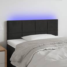 vidaXL LED Svart 100 x 5 x 78/88 cm Sänggavel