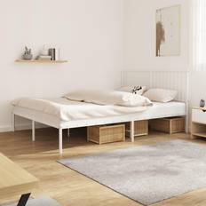 160cm - Stål Sängramar vidaXL med huvudgavel Sängram
