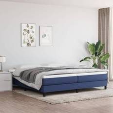 Bleu Lits avec Cadre vidaXL Rembourré Pieds 200x200 cm Bleu Lit avec Cadre