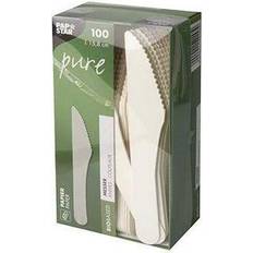 Papstar Cuchillo desechable Pure 15.8 cm (Lg) blanco 1000 pz. Paquete