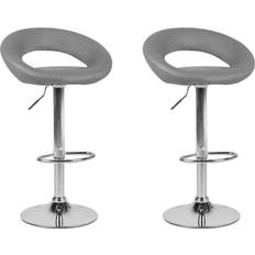 Beliani Barstole Beliani Set 2 Bar Stool 2pcs