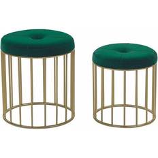 Guld Fotpallar Beliani Set of 2 stools Fotpall