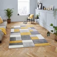 Think Rugs Matrix MT61 Hand High Density Yellow, Grey cm