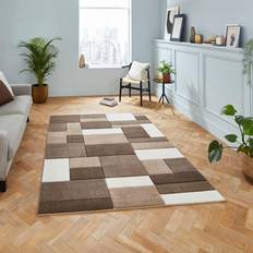 Carpets & Rugs Think Rugs Matrix MT61 Hand Carved High Density Pile Brown, Beige cm