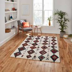 Think Rugs Royal Nomadic A636 CreamMulti Pink, Multicolour, Blue, Green, White