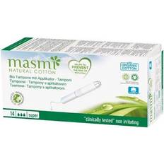 Assorbenti interni Masmi NATURAL COTTON Bio Tampons Super + Applikator 14 Stück