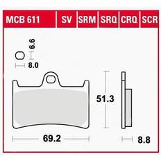 Repuestos de Bicicleta TRW Organic Allround MCB611 Juego De Pastillas De Freno