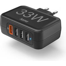 Hama Oplader Batterier & Opladere Hama 4 Port USB-A 33W Hurtig Oplader