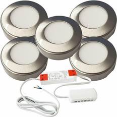 Loops 5x brushed nickel Surface Driver Kit Ceiling Flush Light