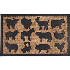 Bruin Tapijten Esschert Design Boerderijdieren Thema Deurmat 75 x 45 cm