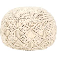 vidaXL Fait À La Main En Macramé 45 x 30 cm Pouf 45cm