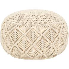 vidaXL Fait À La Main En Macramé 45 x 30 cm Pouf 45cm