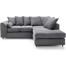 3 sofa Abakus Direct Jumbo Cord L Shaped Sofa 212cm 3 Seater