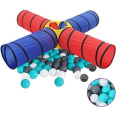 Ball Pit vidaXL Children Play Tunnel with 250 Balls Multicolour