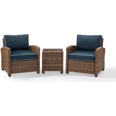 Bistro Sets Crosley Sparrow & Wren Bradenton 3 Armchair Bistro Set