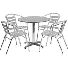 Silver Patio Dining Sets Flash Furniture Lila 31.5'' Patio Dining Set