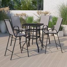 Bistro Sets TLH-073H092H4-GR-GG Brazos Bistro Set