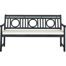 Gray Outdoor Sofas & Benches Safavieh PAT6736K Montclair 3 Seat Garden Bench