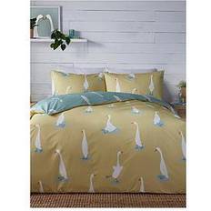 Bed Set Kid's Room Fusion Puddles The Duck Print Reversible Easy Care Cover