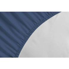 190.0 cm Draps Housse 90 x 190 + 30 cm 100% Coton - Bleu Drap Bleu (190x)