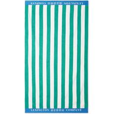 Strandhandduk lexington Lexington Striped Cotton Terry strandhandduk Badlakan Vit, Grön, Blå (180x100cm)