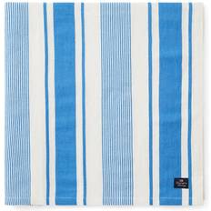 Lexington Striped Linen Bordsduk Blå, Vit