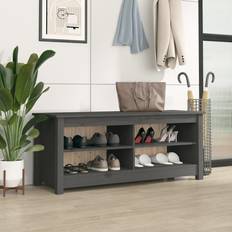vidaXL Massivholz Schuhregal 110x110cm