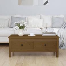 vidaXL honungsbrun 100x50x40 Soffbord 50x100cm