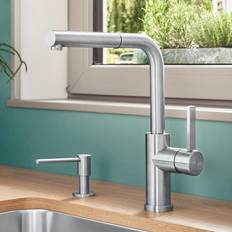 Robinets Blanco Mitigeur Lanora-S-F Inox Brossé Colorise Pivotant