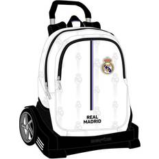 Nainen - Valkoinen Ostoskärryt Safta Unisex Kinder Ergonomischer Rucksack mit Trolley Evolution von Real Madrid 1. Ausstattung 22/23, 320 x 160 x 440 mm, Schwarz, Weiß, Estándar