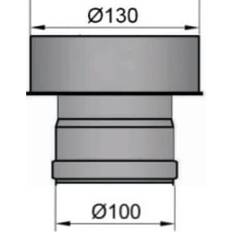 Røgrør 130 NBE røgrør 100mm til 130mm