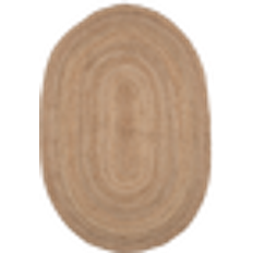Venture Home Oliver 100% jute 200*140- -Oval-Natural dark Natur, Brun, Svart cm