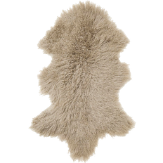 Ensfarvede Skind Skinnwille Fåreskind Shansi Brun Beige, Brun