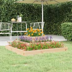 vidaXL Plantekasse 80 x 80 x 27 cm Massivt Fyrretræ Plantekasse