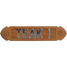 navneskilt teak 51x11,4x1,1cm