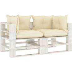 Holz Modulsofas vidaXL Garten-Palettensofa 2-Sitzer Modulsofa