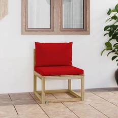 Rot Modulsofas vidaXL Garten-Mittelsofa Modulsofa