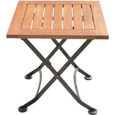 Garden Pleasure Tavolo Rotondo 45x45 cm Metallo Marrone Tavolino da Esterno
